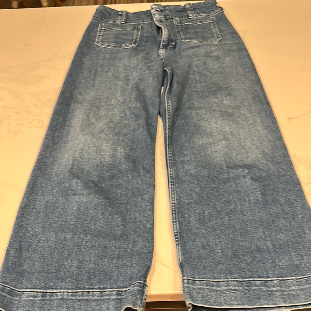 Wide-Leg Denim Jeans